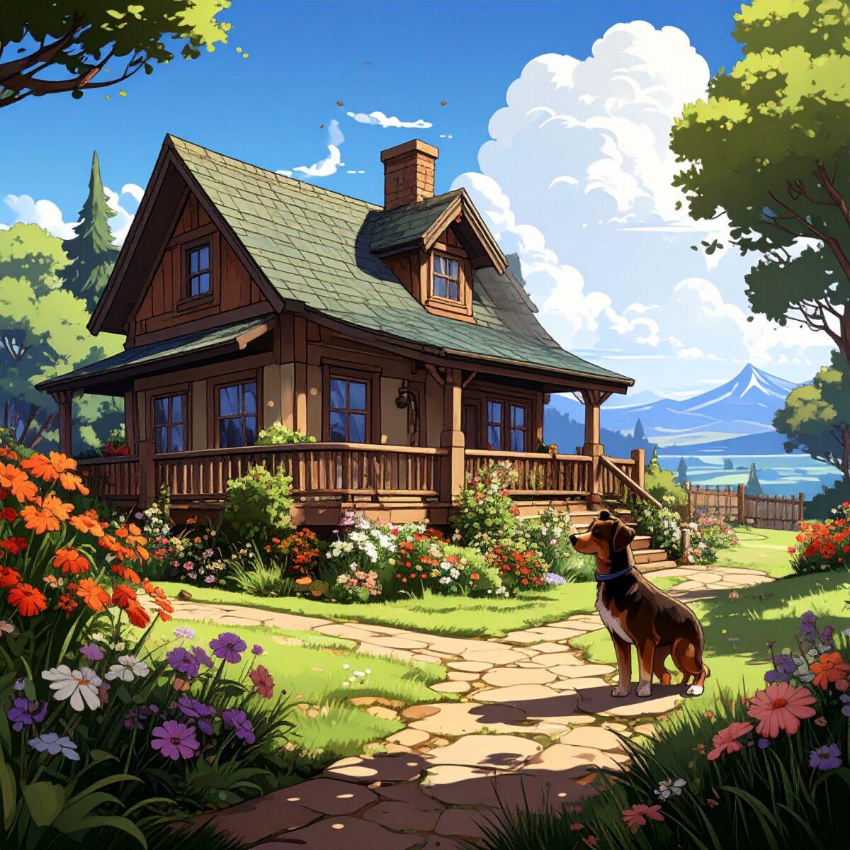 Firefly_ペット可物件、カートゥーン風のアメコミ調 614915