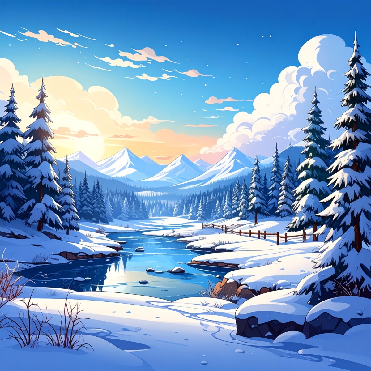 Firefly_冬、カートゥーン風のアメコミ調 759585