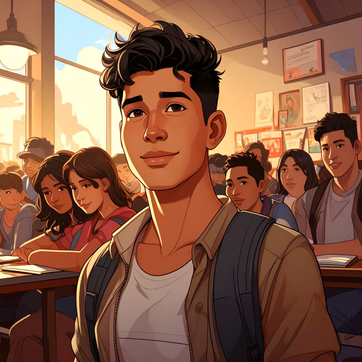 Firefly_外国人学習者、カートゥーン風のアメコミ調 100253