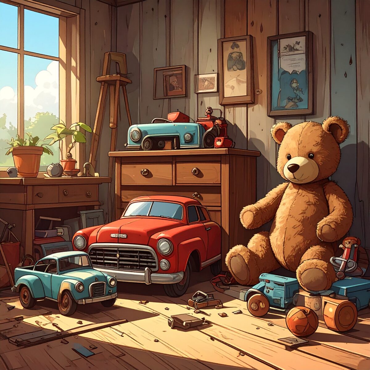 Firefly_昔おもちゃ、カートゥーン風のアメコミ調 425677