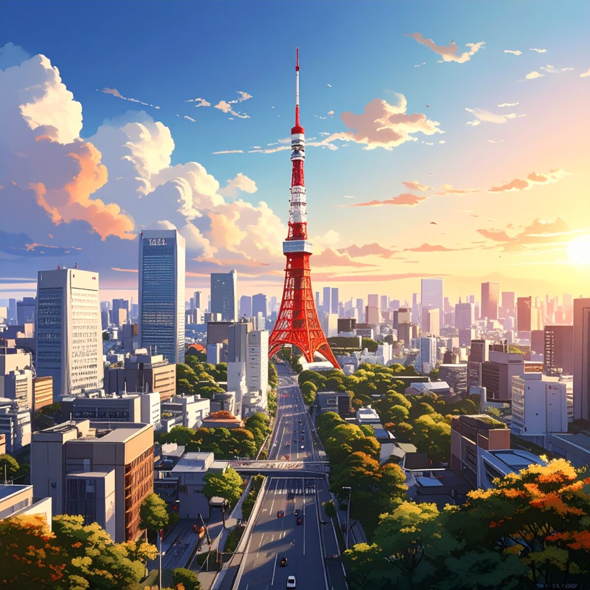 Firefly_東京の“観光、カートゥーン風のアメコミ調 323375