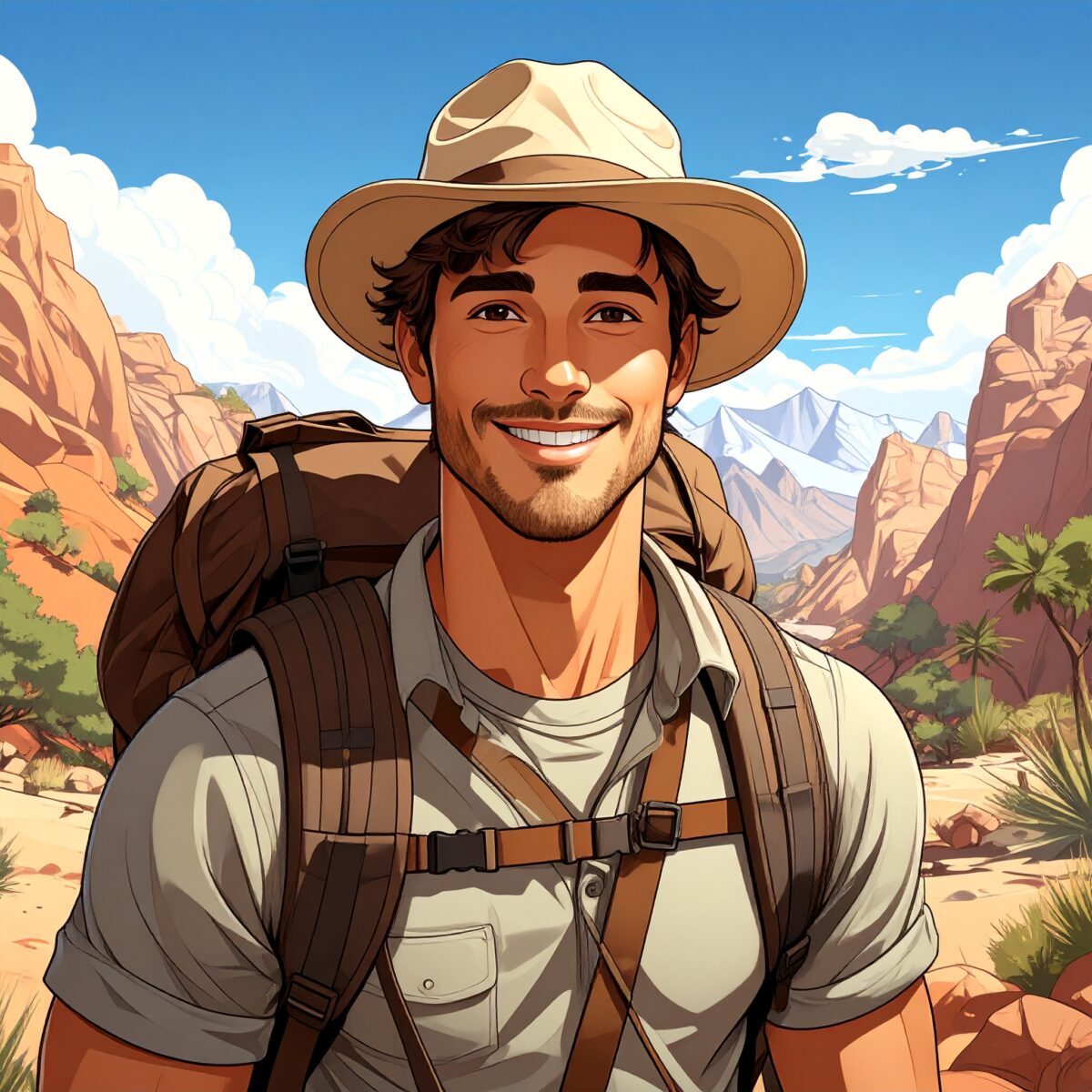 Firefly_海外旅行者、カートゥーン風のアメコミ調 425677