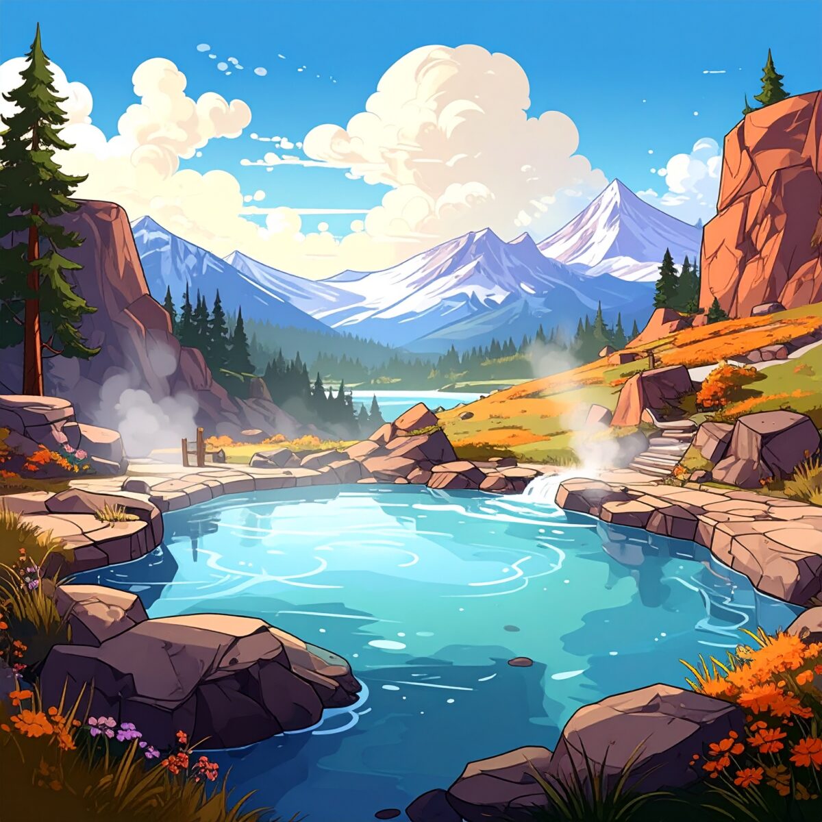 Firefly_温泉、カートゥーン風のアメコミ調 323375