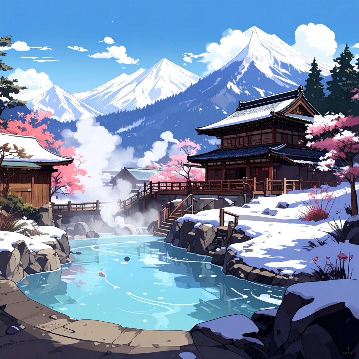 Firefly_銀山温泉、カートゥーン風のアメコミ調 140434